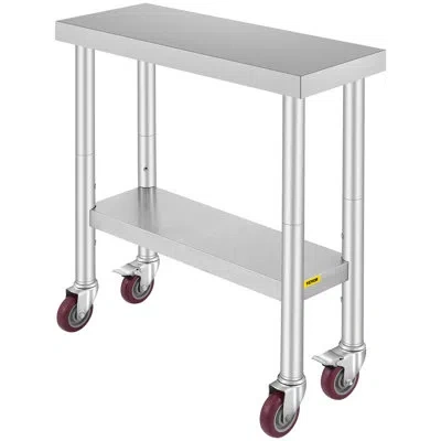 Vevor Steel Work Table With Undershelf
