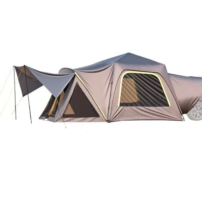 Vevor Suv Camping Tent Outdoor Suv Tent With Awning Waterproof For 5-8 Person In Green;gray