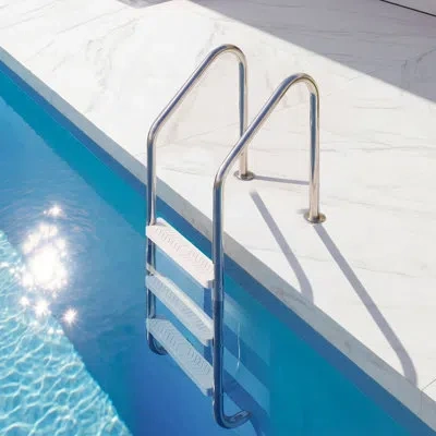 Vevor Swimming Pool Ladder, 3-step Stairs With Double Handrails, Non-slip Heavy Duty Wide Steps, Stainless In Silver