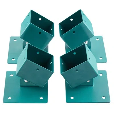 Vevor Swing Set Brackets, Heavy Duty Swing Set Leveling Hardware, Fits 4 X 4 In Post (actual 3.6 X 3.6 In) In Blue