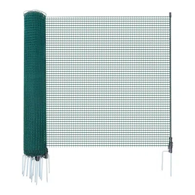 Vevor Temporary Fence With Posts, 3 X 98.4 Ft Plastic Mesh Fencing, Garden Safety Fences Netting With Doub In Green