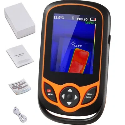 Vevor Thermal Imaging Camera, 256 X 192 Ir Resolution Pocket Infrared Thermal Imager With Wifi In Black