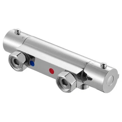Vevor Thermostatic Shower Faucet Valve With Secure Lock Leak-proof Chrome Plated In Silver