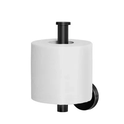 Vevor Toilet Paper Holder Fits Mega Rolls Wall Mounted Toilet Roll Tissue Holder In Matte Black