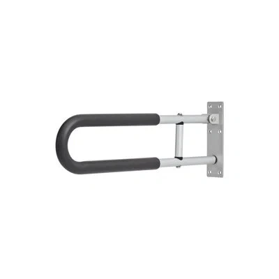 Vevor Toilet Safety Rail, 23.8 Inch U-shaped Handicap Grab Bar, Foldable Senior Safety Pole, Flip Up Toile