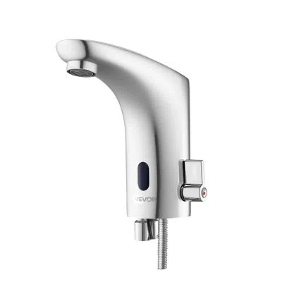 Vevor Touchless Bathroom Sink Faucet Chrome Plated Single Handle 9/16in Pipe