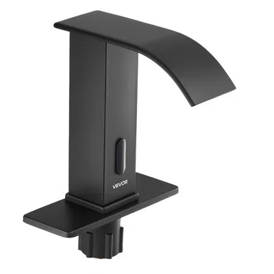 Vevor Touchless Bathroom Sink Faucet Motion Sensor Waterfall Matte Black 9/16