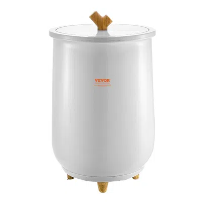 Vevor Towel Warmer Bucket, 20l Heated Towel Warmer With Led Light, Large Blanket Warmers For Bathroom, 20/ In White