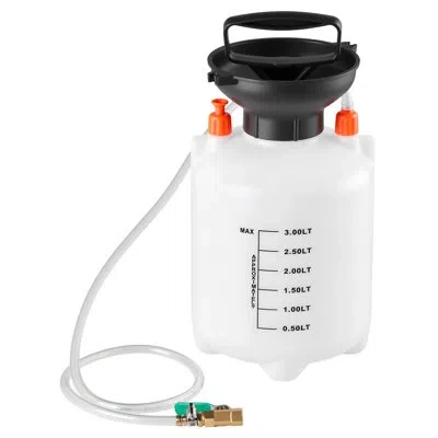 Vevor Transmission Fluid Pump, 3 L Capacity, Manual Fluid Transfer Pump With 47 In Long Horse & Hdpe Tank,