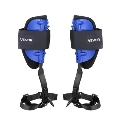Vevor Tree Climbing Spikes Set, Height-adjustable Tree Climbing Gear With Straps & Spike Protectors, 350 L In Blue