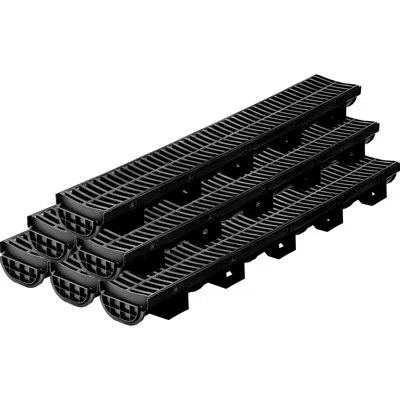 Vevor Trench Linear Grid Bathroom Sink Drain In Black