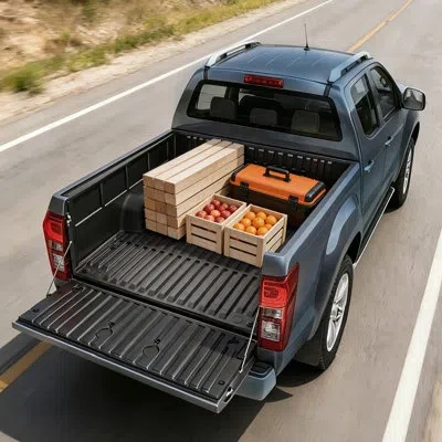 Vevor Truck Bed Mat, Tpe, Compatible With 2024-2026 Toyota Tacoma Bed, Heavy Duty Custom Fit, All Weather  In Blue