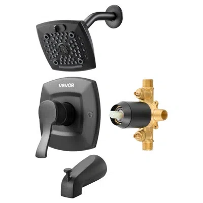 Vevor Tub And Shower Faucet Set Bathtub Faucet Package Valve 5 Setting In Stainless Steel