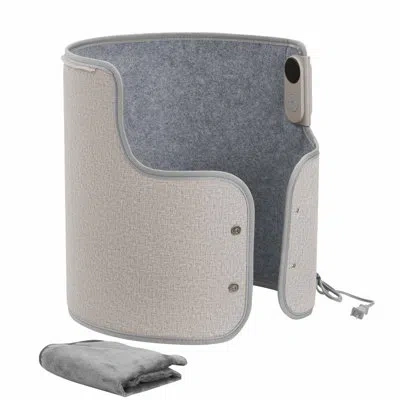Vevor Under Desk Space Heater Rollable Foot Warmer Portable For Home Office In Gray