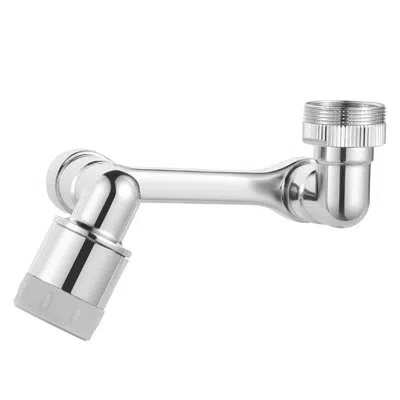 Vevor Universal 1080° Swivel Extension Faucet Aerator Rotate Robotic Arm Splash Filter In Silver