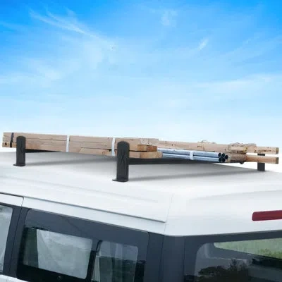 Vevor Van Roof Ladder Rack, 2 Bars Alloy Steel Roof Racks, 500 Lbs Capacity Rain-gutter Roof Rack,