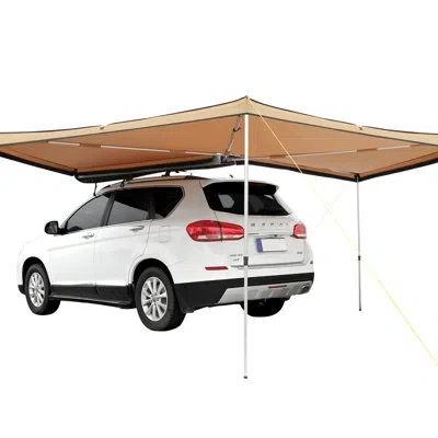 Vevor Vehicle Awning Retractable Car Side Awning In Beige