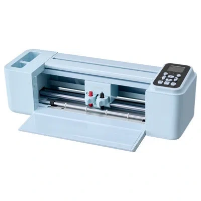 Vevor Vinyl Cutting Machine, Button And Screen Controlled Vinyl Cutter With Materials And Tool Kit, 5000+  In Blue