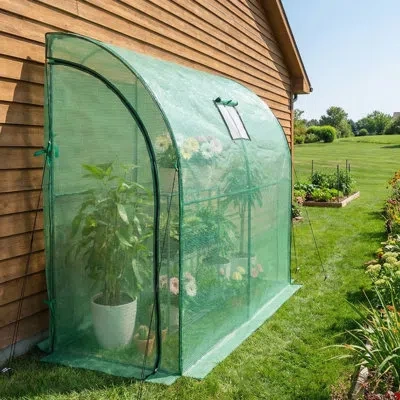 Vevor Walk-in Green House, 78 X 39.4 X 78.7 In, Greenhouse With Shelves, High Strength Pe Cover With Zippe