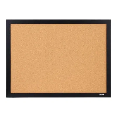 Vevor Wall Mounted Cork Framed Bulletin Board In Brown