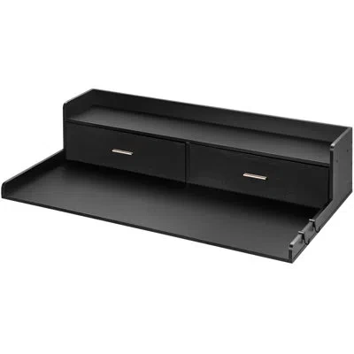 Vevor Washer Dryer Countertop, 27.5" Depth X 54" Width, Washer Dryer Wood Top For Laundry Room Organizatio In Matte Black