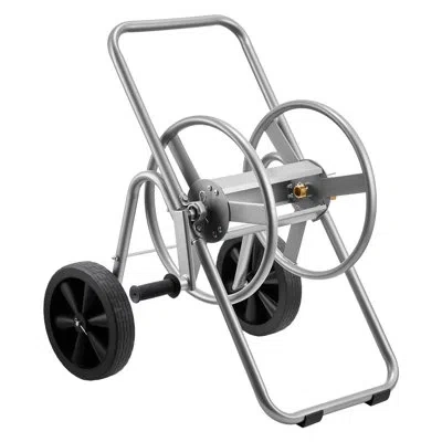 Vevor Water Hose Reel Cart, 200/300 Ft High-pressure Garden Hose Cart, Hoses Reel Carts With Two Wheels, H In Black;silver