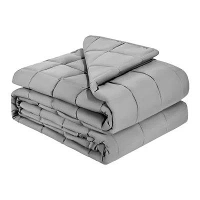 Vevor Weighted Blanket, 25 Lbs, 60 X 80 In Queen Size, Suitable For 250-310 Lbs Adults, Cooling Breathable In Gray