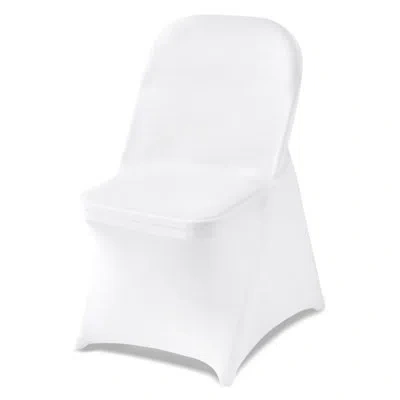Vevor White Chair Covers, Polyester Spandex Chair Cover, Stretch Slipcovers For Wedding Party Dining Banqu
