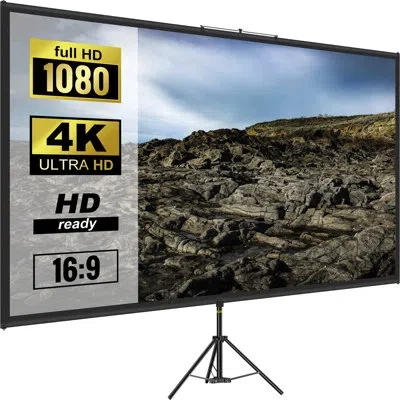 Vevor White Portable Tripod Projector Screen In White；black