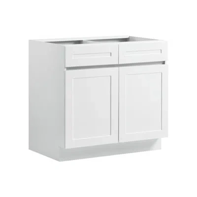 Vevor White Shaker Base Cabinet Ready To Assemble, 36"w Unassembled Cabinet, 36" W X 24" D X 34.5" H, With