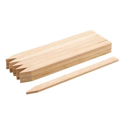 Vevor Wooden Garden Stakes, 48x0.75x0.75 In Survey Grading Stakes, Garden Ground Stake With Sharp Point, F In Tan