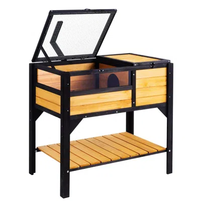 Vevor Wooden Tortoise House Tortoise Habitat Indoor & Outdoor For Lizards Snakes