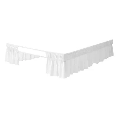 Vevor Wrap Around Bed Skirt Dust Ruffle Queen Size 15 In Drop Adjustable Elastic In White