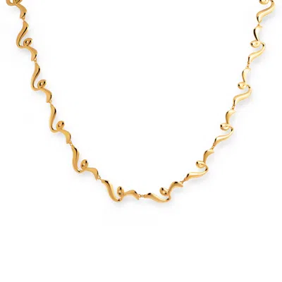 Veyia Berlin Women's Poise Twirl Choker Necklace - 18k Gold Vermeil