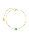 Veynou 14k Yellow Gold Blooming Eden Emerald Bracelet In Gold