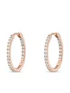 Veynou 14kt Recycled Rose Gold Small Cleo Diamond Hoop Earrings In Pink