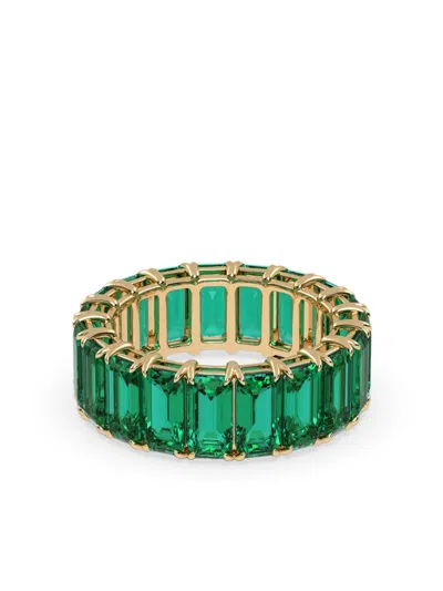 Veynou 14kt Recycled Yellow Gold Eden Eternity Emerald Ring
