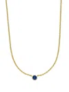 Veynou 14kt Recycled Yellow Gold Laya Sapphire Necklace In Gold