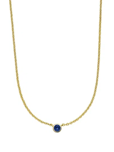 Veynou 14kt Recycled Yellow Gold Laya Sapphire Necklace