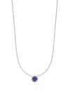 Veynou 14kt White Gold Ava Sapphire Necklace In White