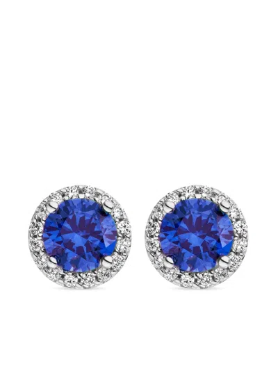 Veynou 14kt White Gold Ava Sapphire Stud Earrings