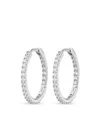 Veynou 14kt White Gold Cleo Diamond Small Hoops In 银色