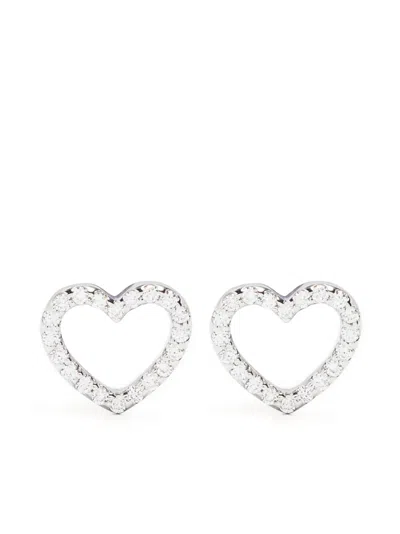 Veynou 14kt White Gold Diamond Earrings In Silver
