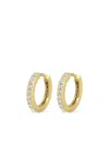 VEYNOU 14KT YELLOW GOLD DIAMOND HUGGIE EARRINGS