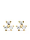 Veynou 14kt Yellow Gold Fleur Diamond Stud Earrings In Gold