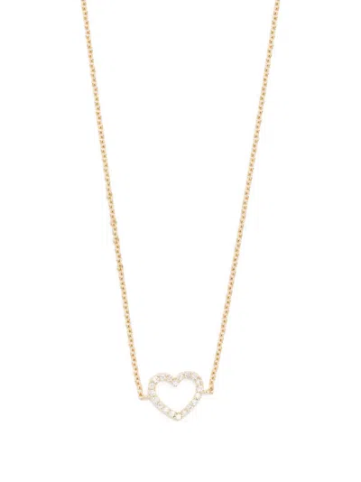 Veynou 14kt Yellow Gold Diamond Heart Necklace