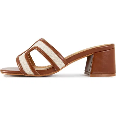 V.gan London Bok Slip On Heeled Sandals In Brown