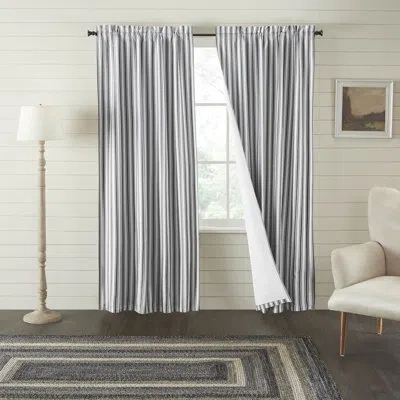 Vhc Brands 100% Cotton Curtain In Black;white