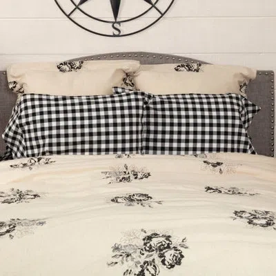 Vhc Brands 100% Cotton Pillow Sham In Black;white