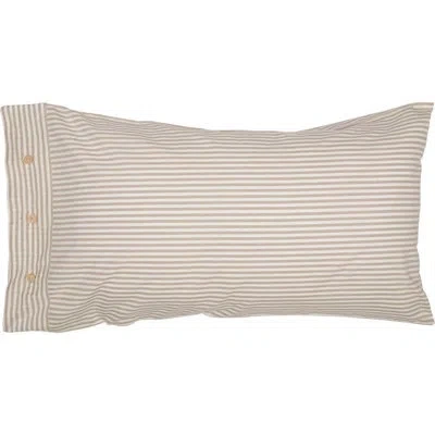 Vhc Brands 100% Cotton Pillow Sham In Brown;cream